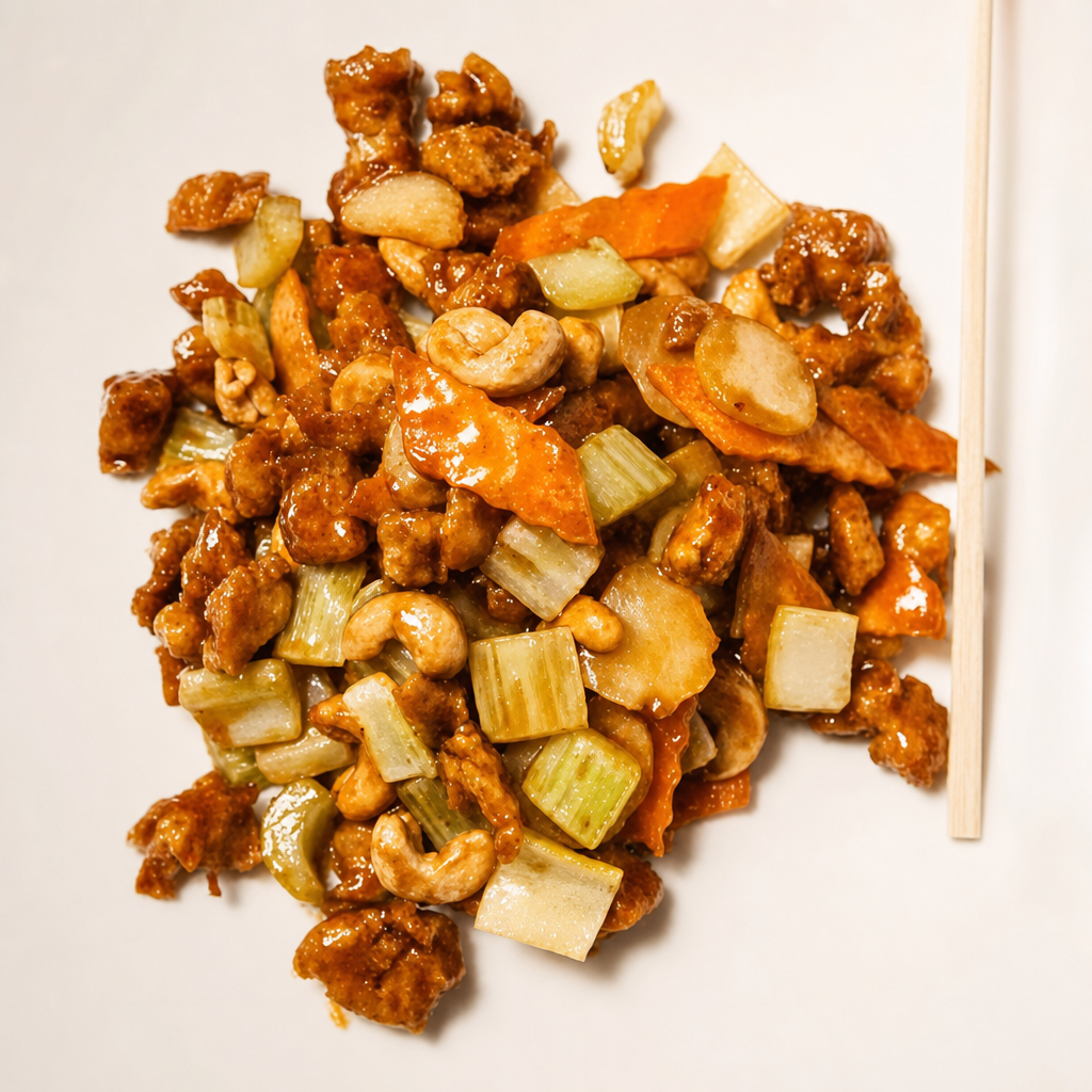 Diced Chicken with Cashews.