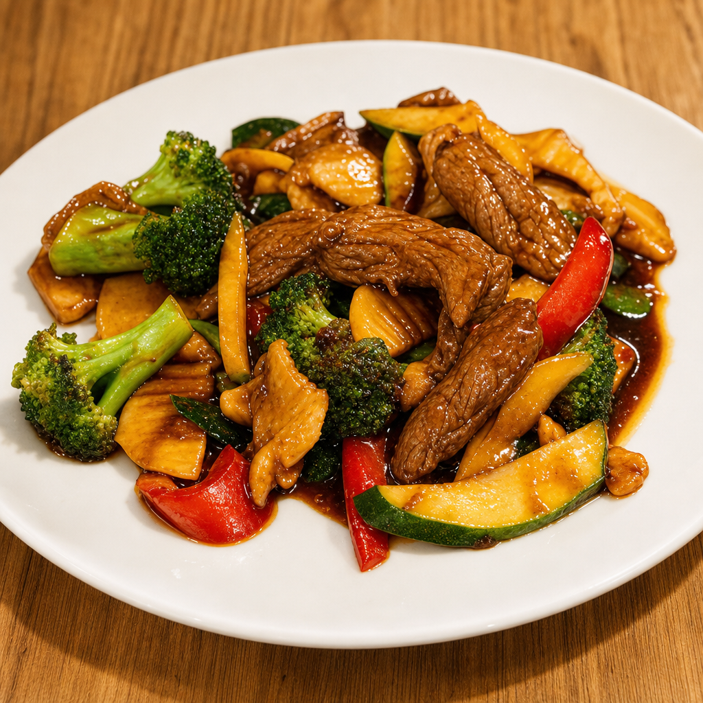 Chicken and Beef Hunan Style