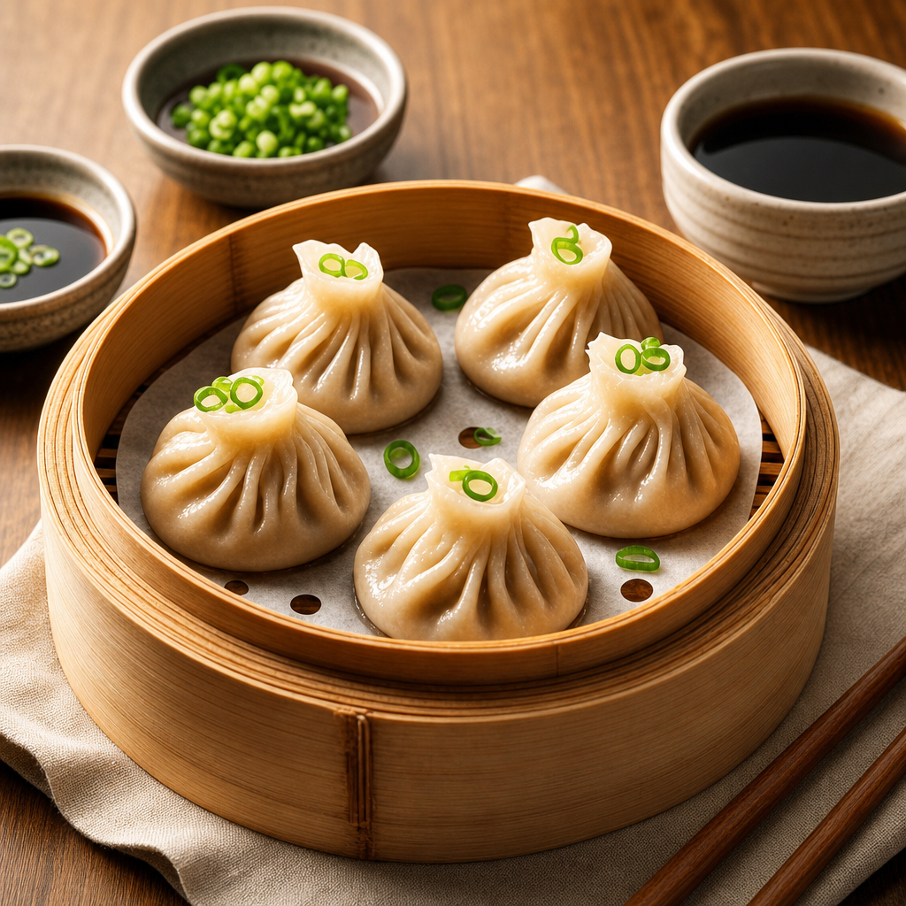 Steamed Pork Soup Dumplings.