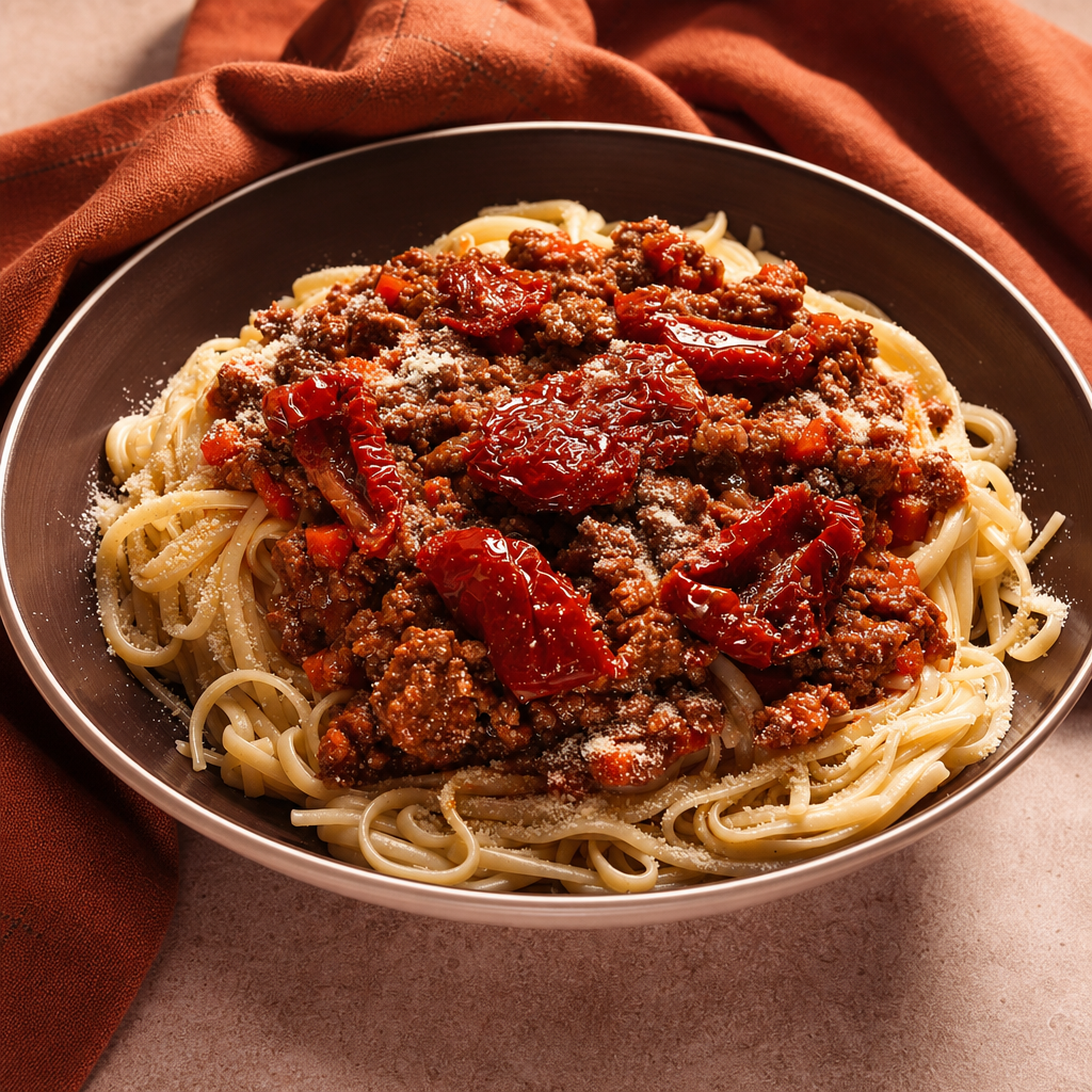 Fettuccine Bolognese.