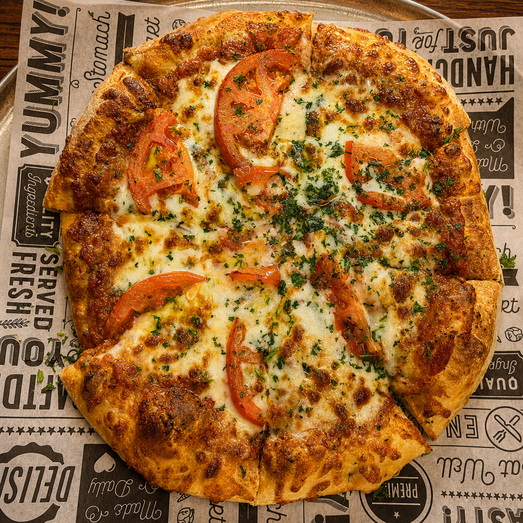 Margherita Neapolitan pizza.