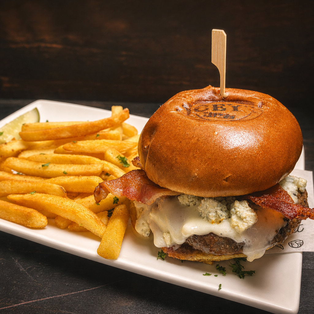 Big Bleu Burger*.