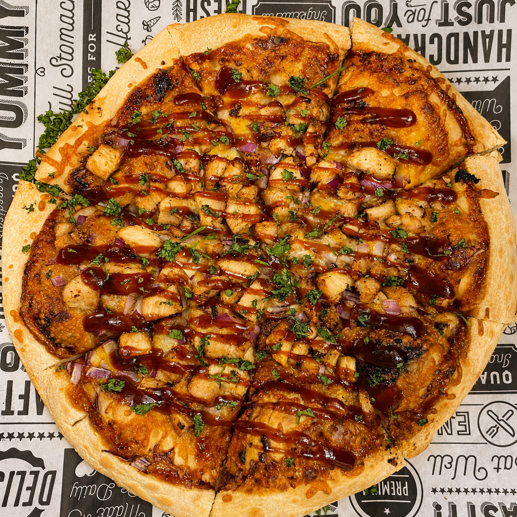 BBQ Chicken Neapolitan pizza.