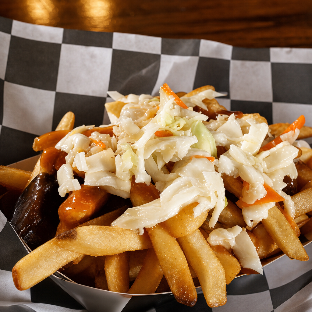 Polish Boy Sandwich, 2 Wings & Fries.