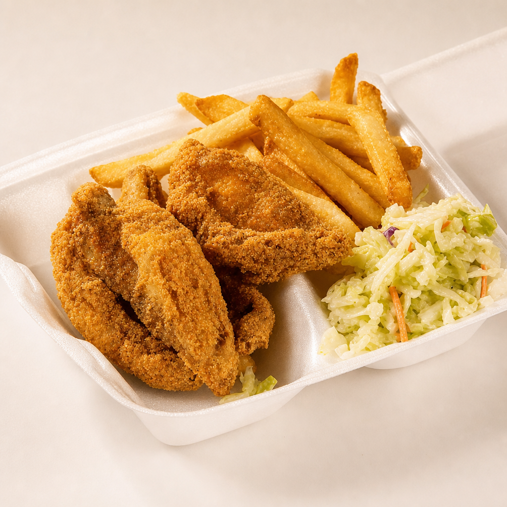 Louisiana Fried Perch Dinner.