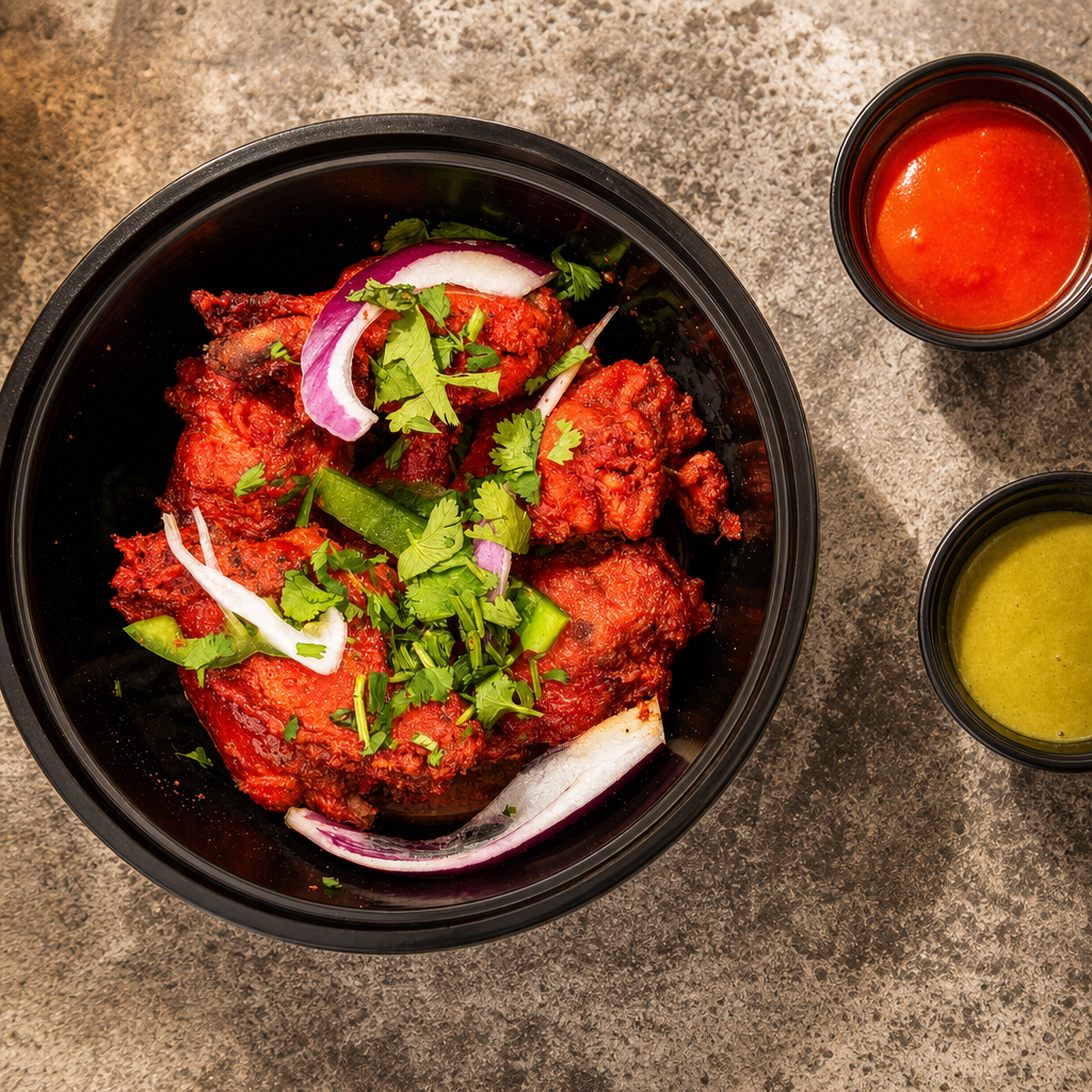 Tandoori chicken wings (12 Pcs) - Breaded.