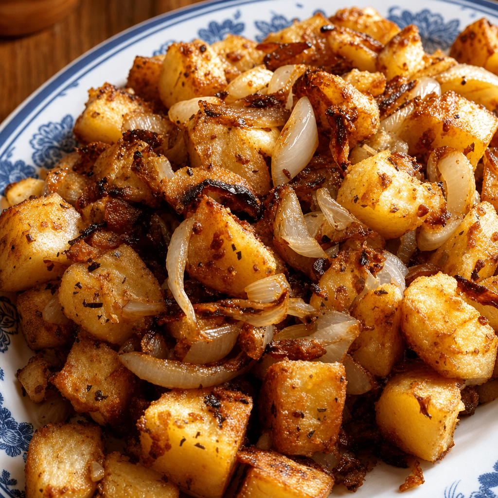 Fried Potatoes & Sweet Onions.