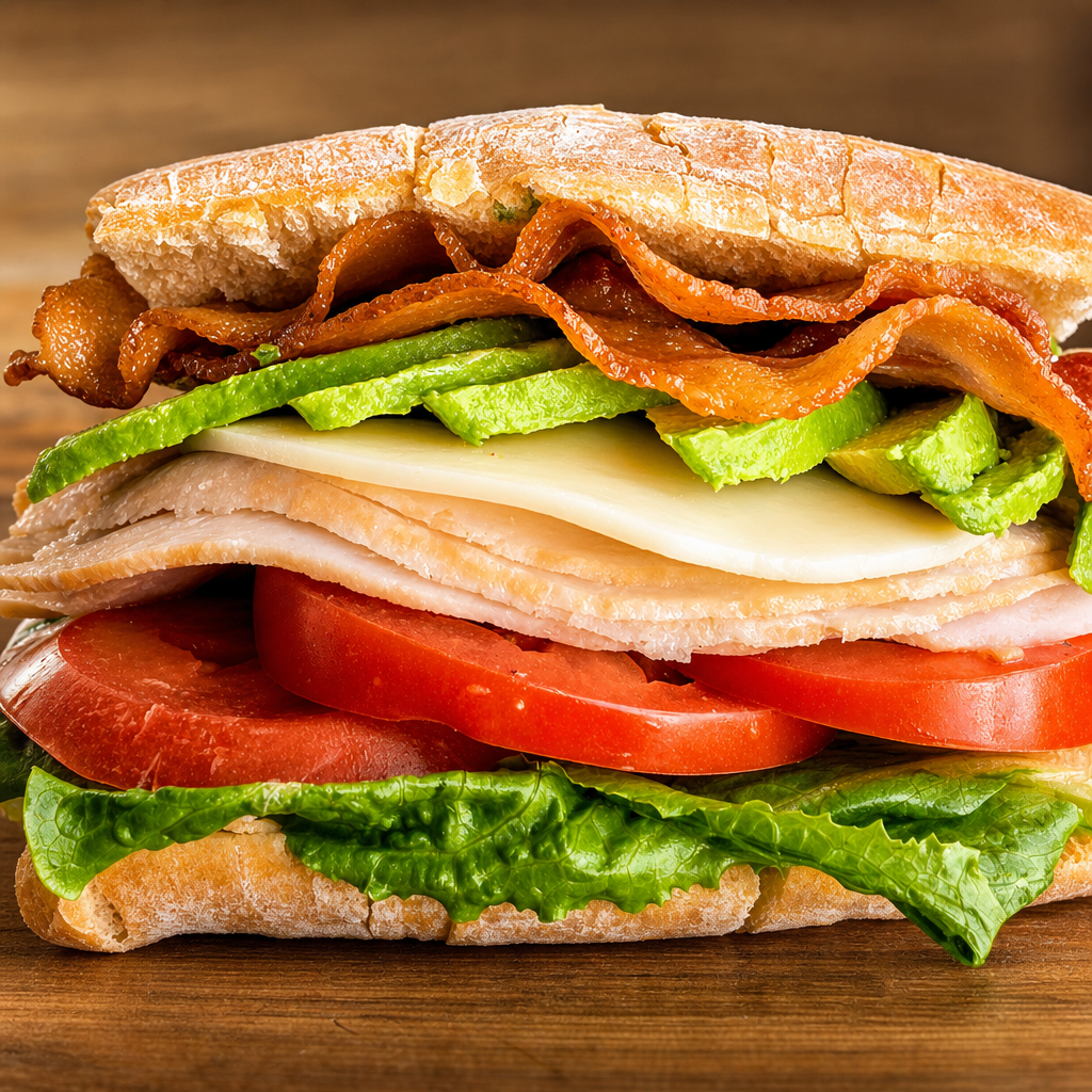 The Turkey Avocado Sandwich & Fries.