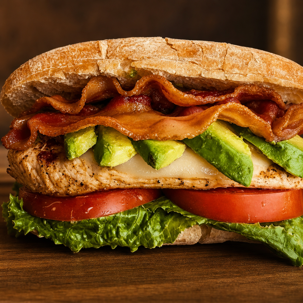The Chicken Club Sandwich & Fries.