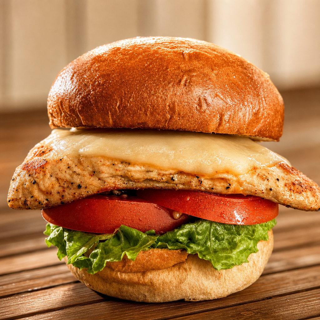 Grilled Chicken Sandwich & Fries.