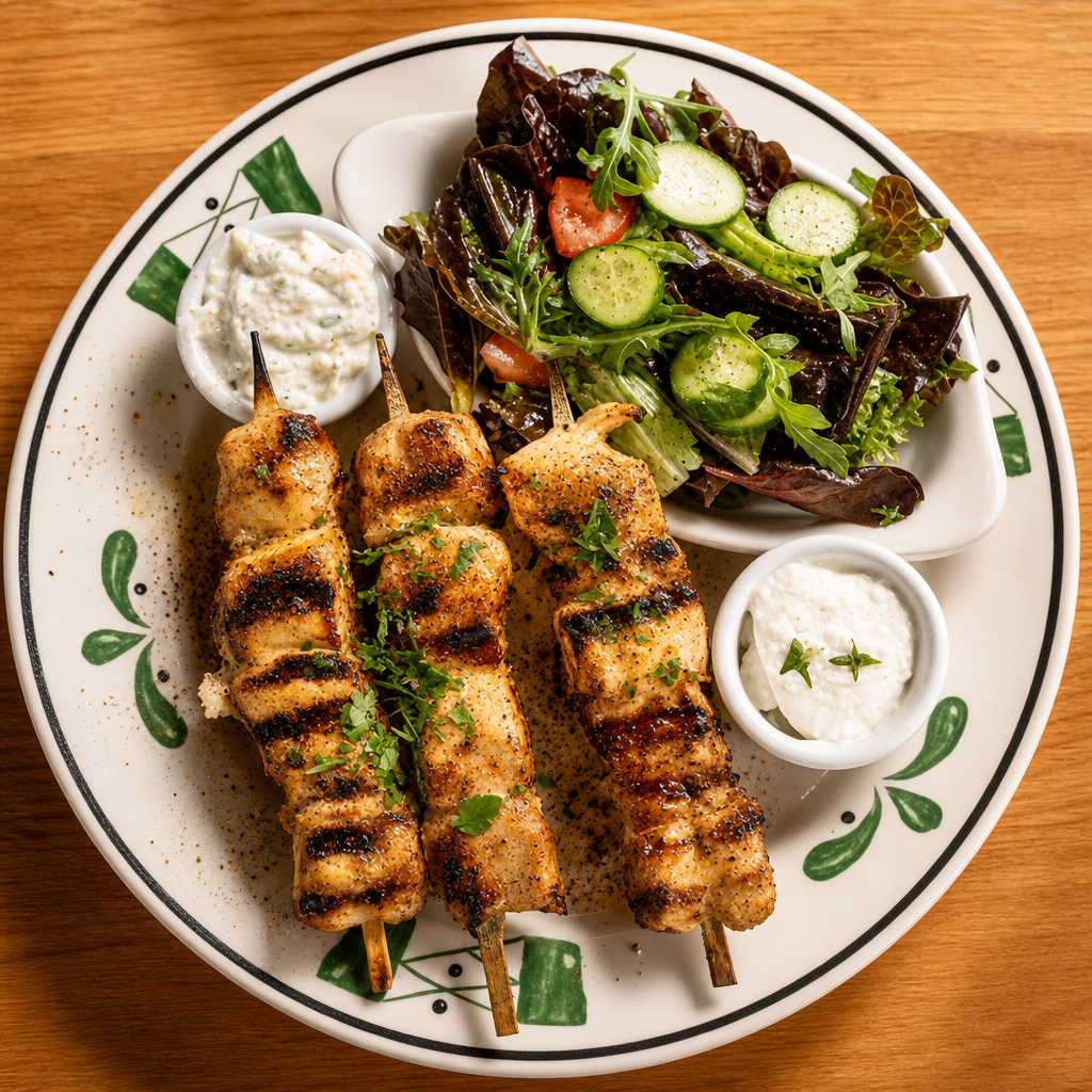 Chicken Kabob Plate.