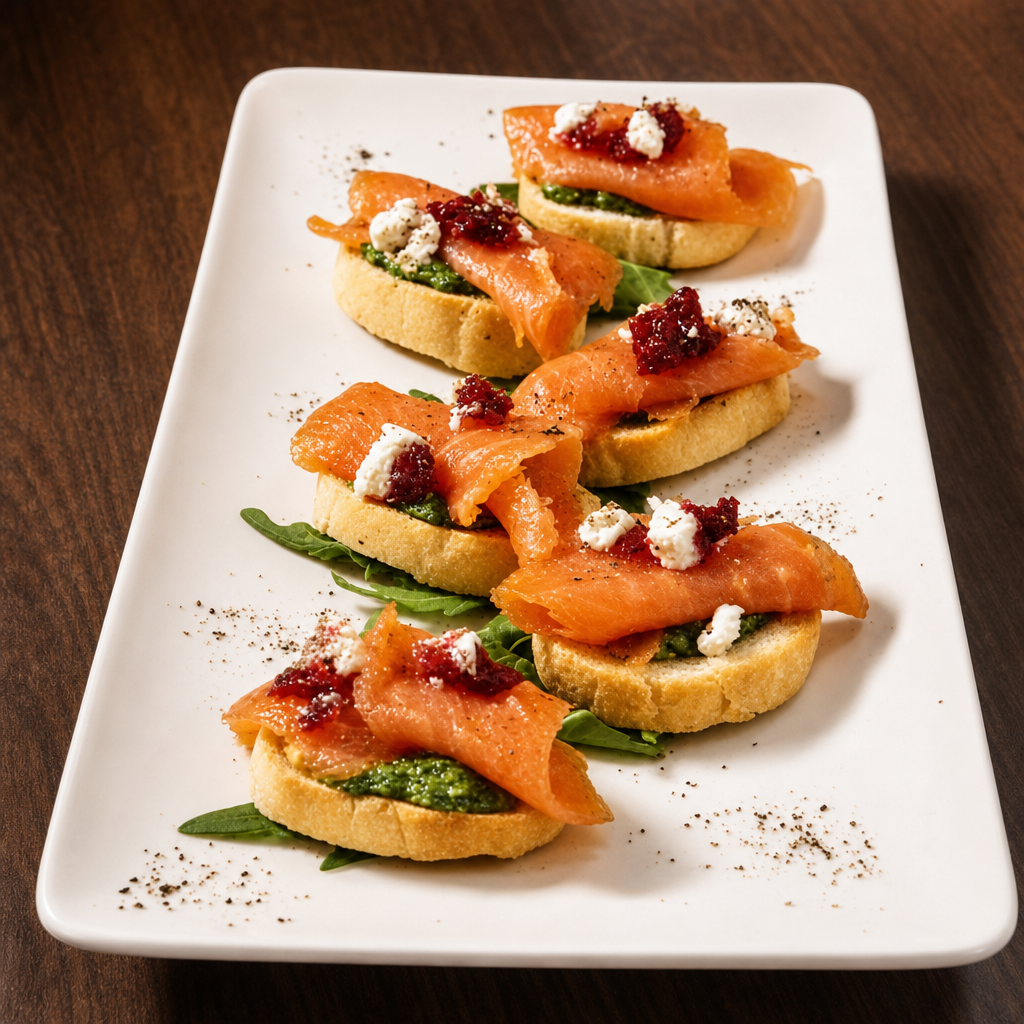 Smoked Salmon Bruschetta