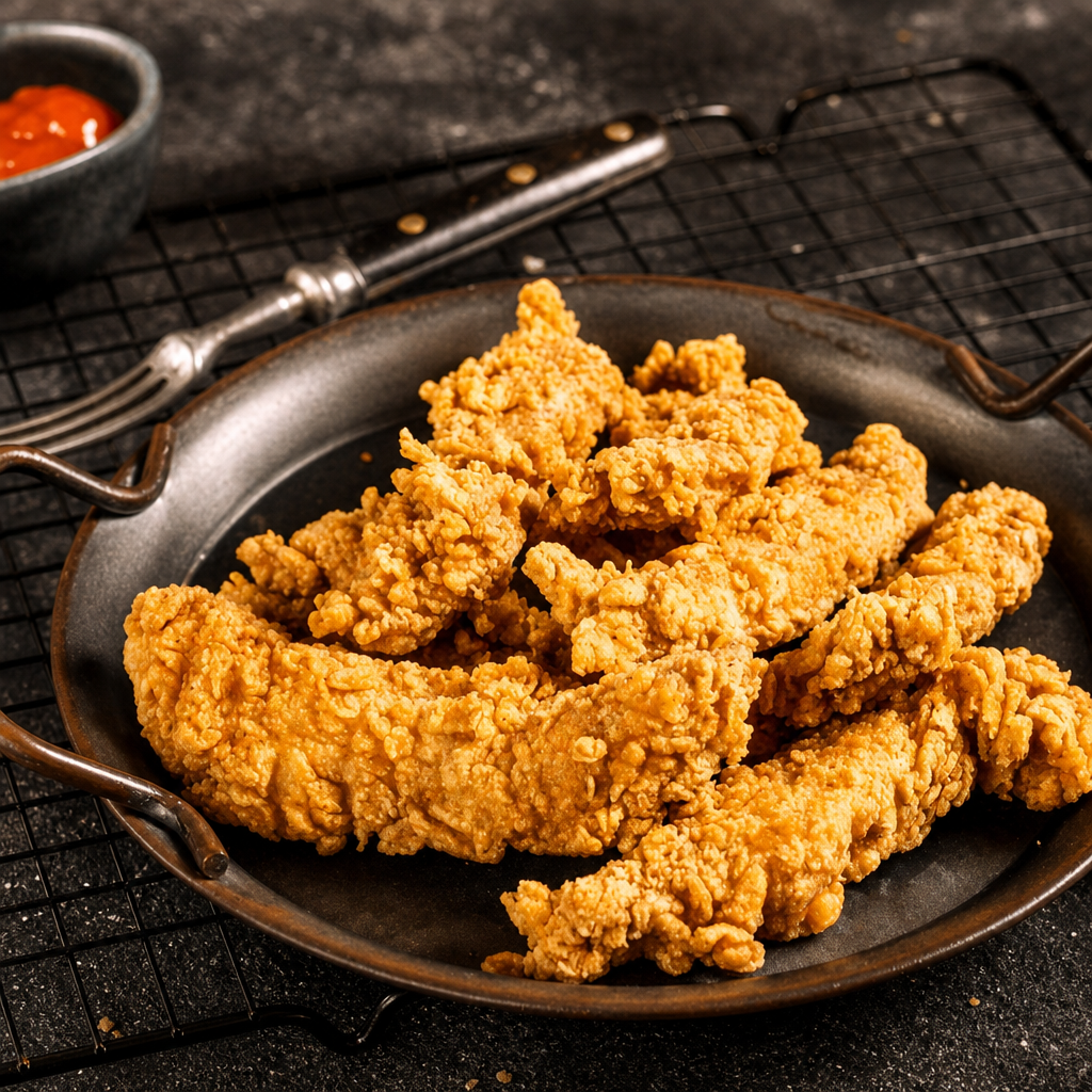Chicken Tenders with Fries.