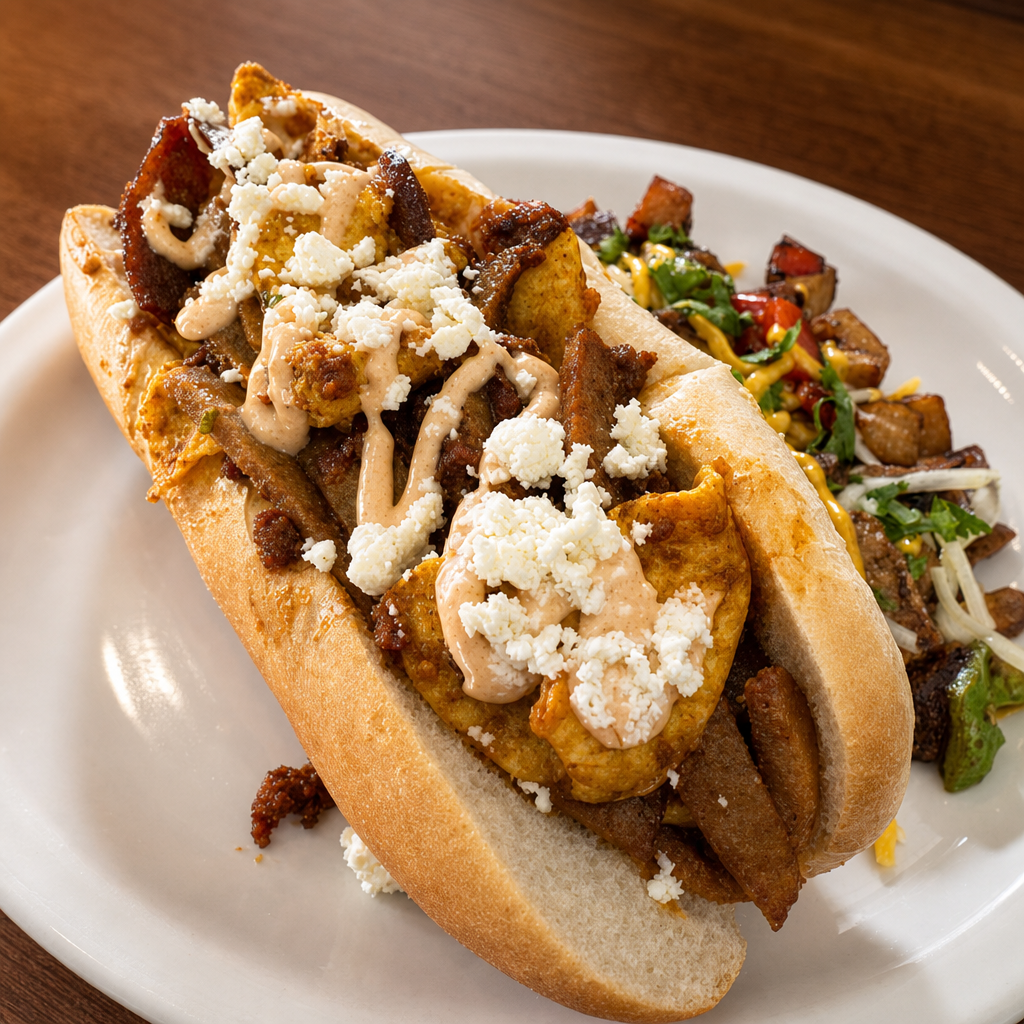 Chorizo Sausage and Egg Sandwich.