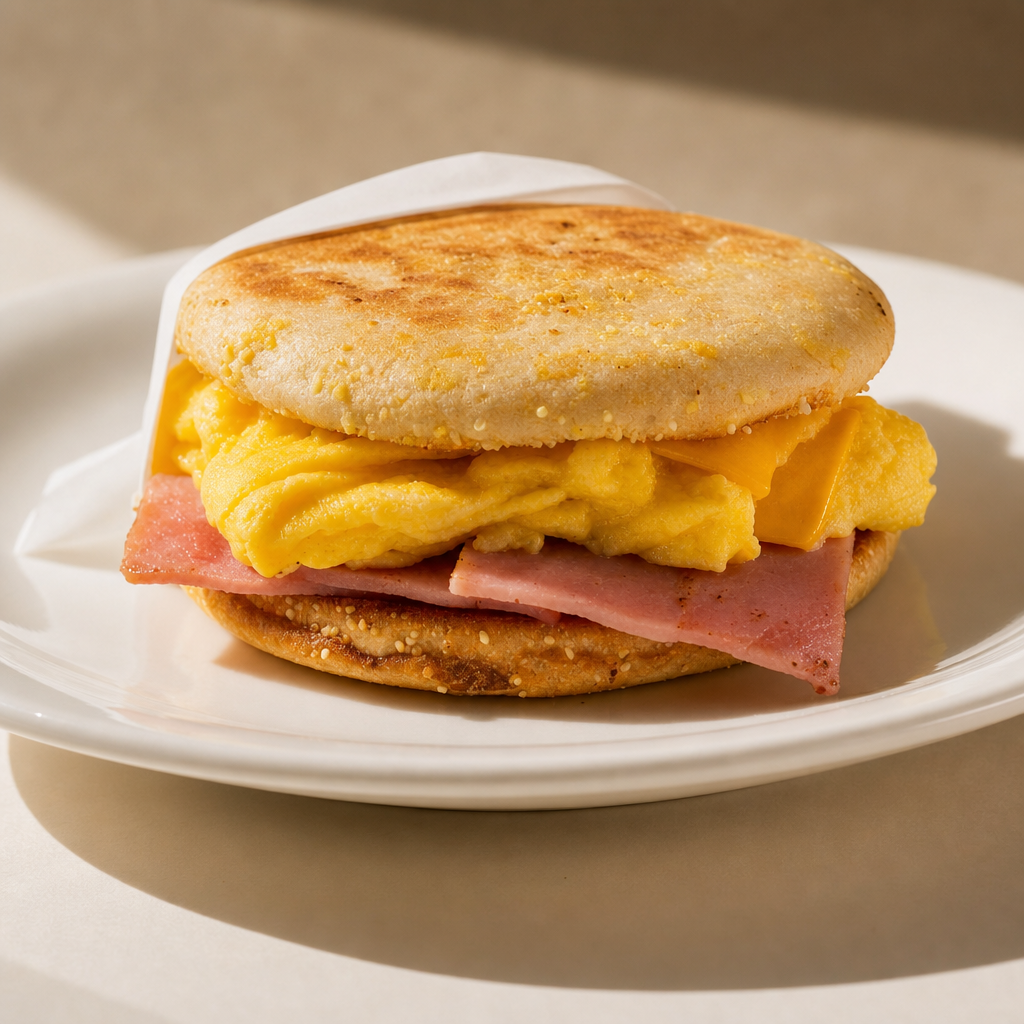 Savory Muffin Egg Sandwich.