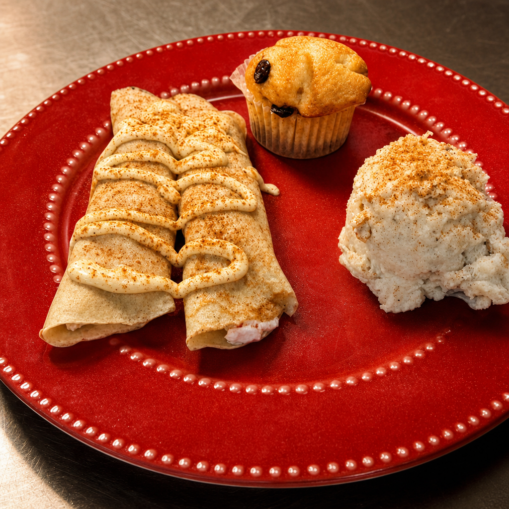 Crab & Cream Cheese Crepes.