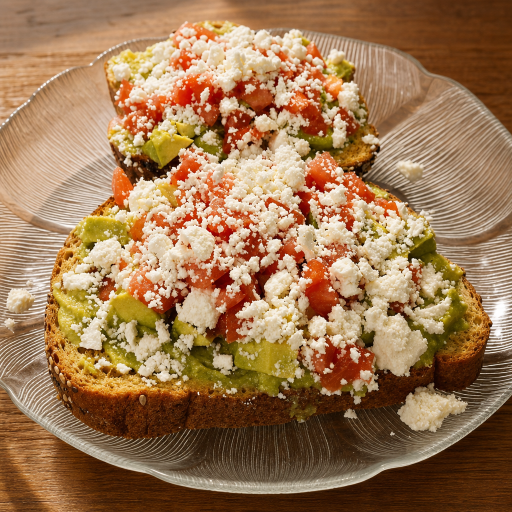 Two Slices of Avocado Toast.