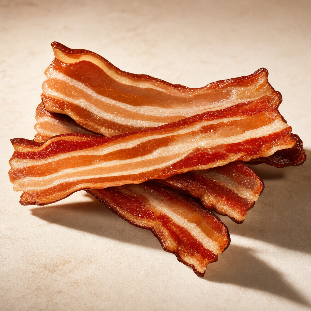 Halal Grilled Beef Bacon.