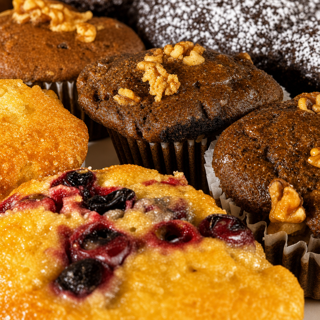 Raspberry Blueberry Streusel Muffin.
