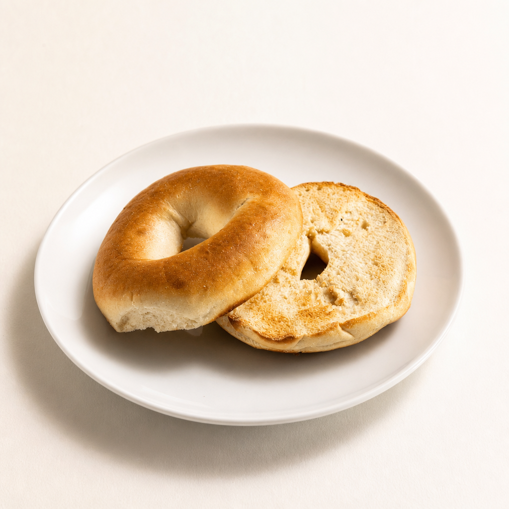 Bagel with Butter, Honey-butter, Honey, or Jelly.