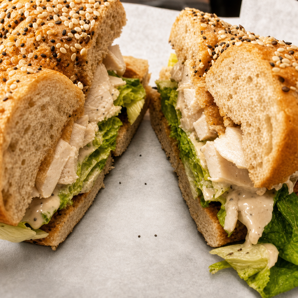 Asiago Chicken Caesar.