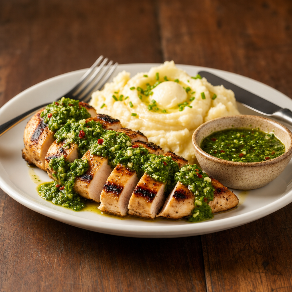 Combo: Chimichurri Chicken Breast (1 pc) with Mashed Potato.