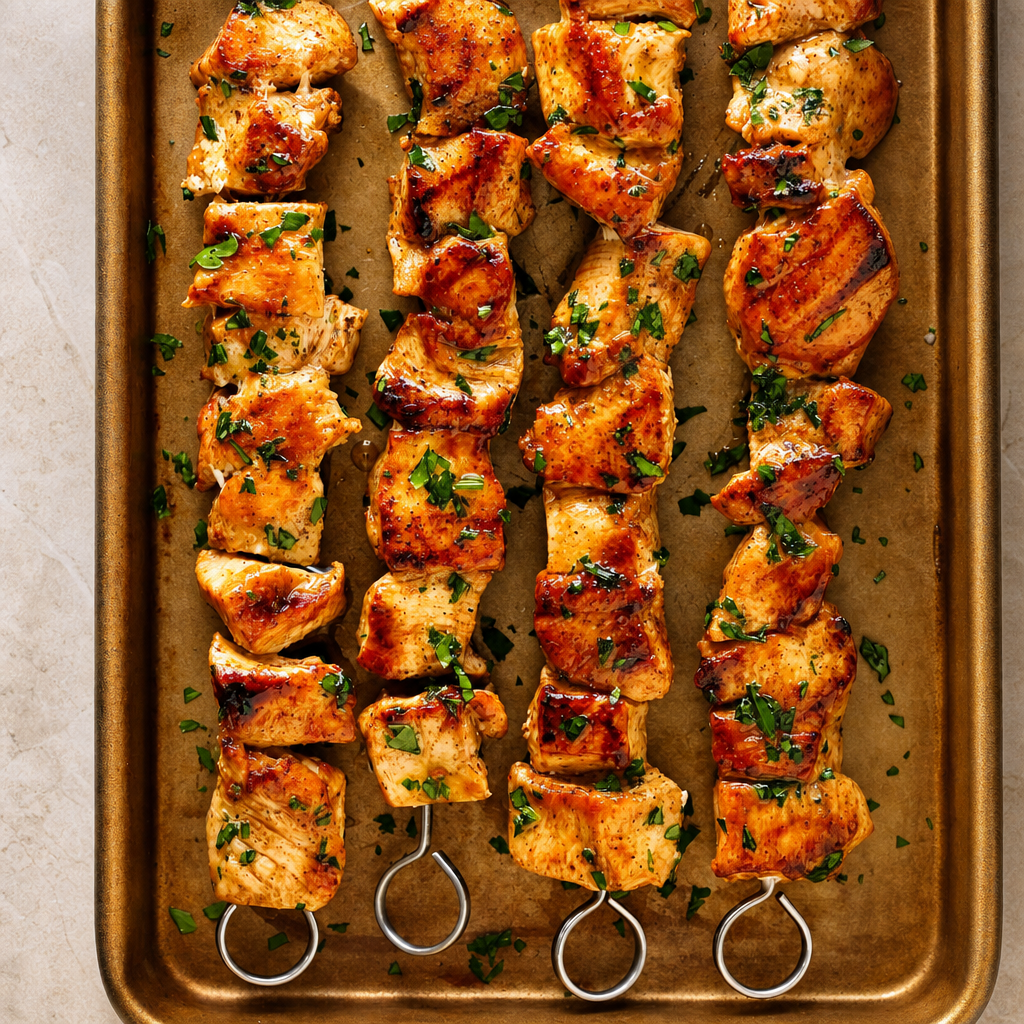 65 Chicken Masala (2 skewers).