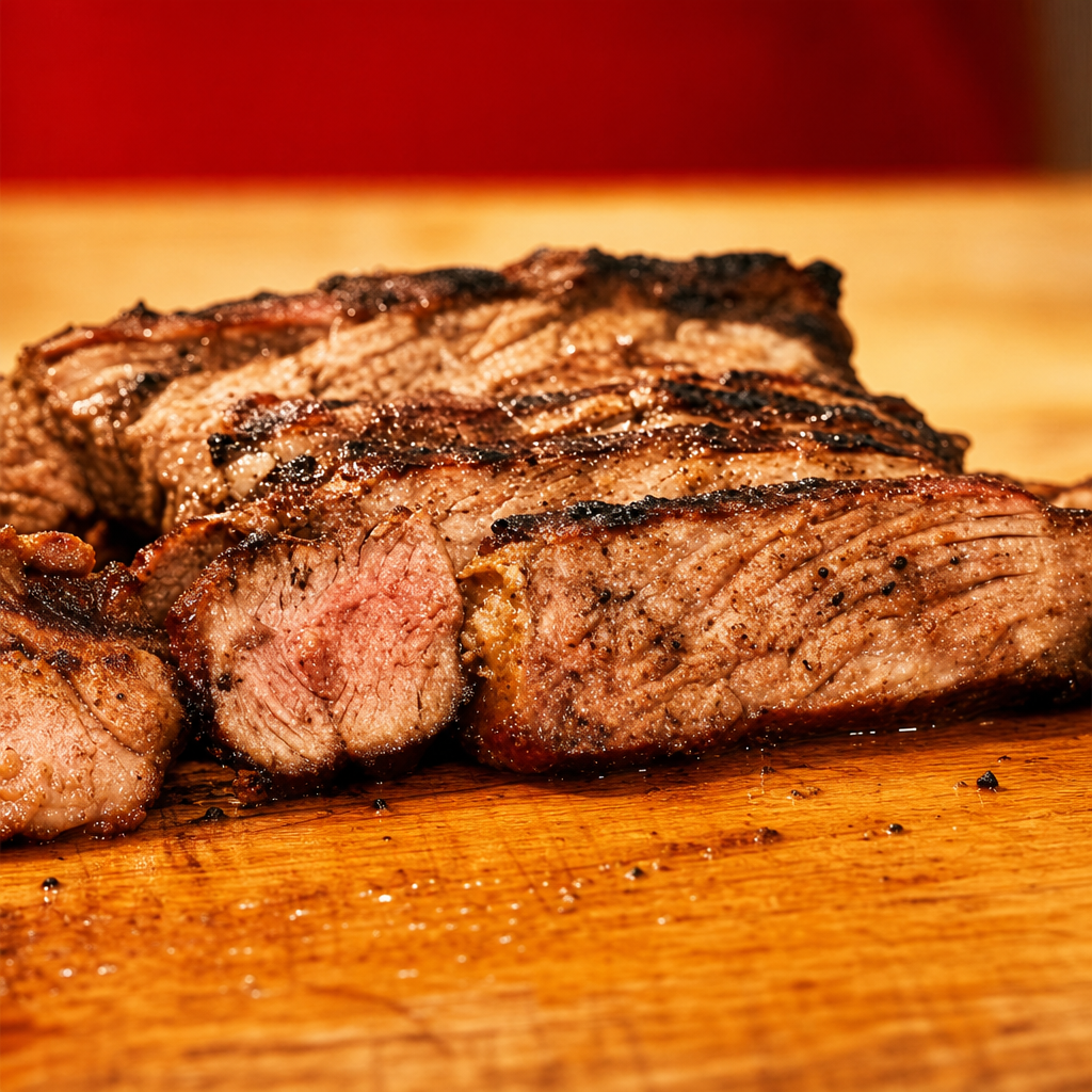 Tenderloin Steak in Jamaican Jerk Rub.