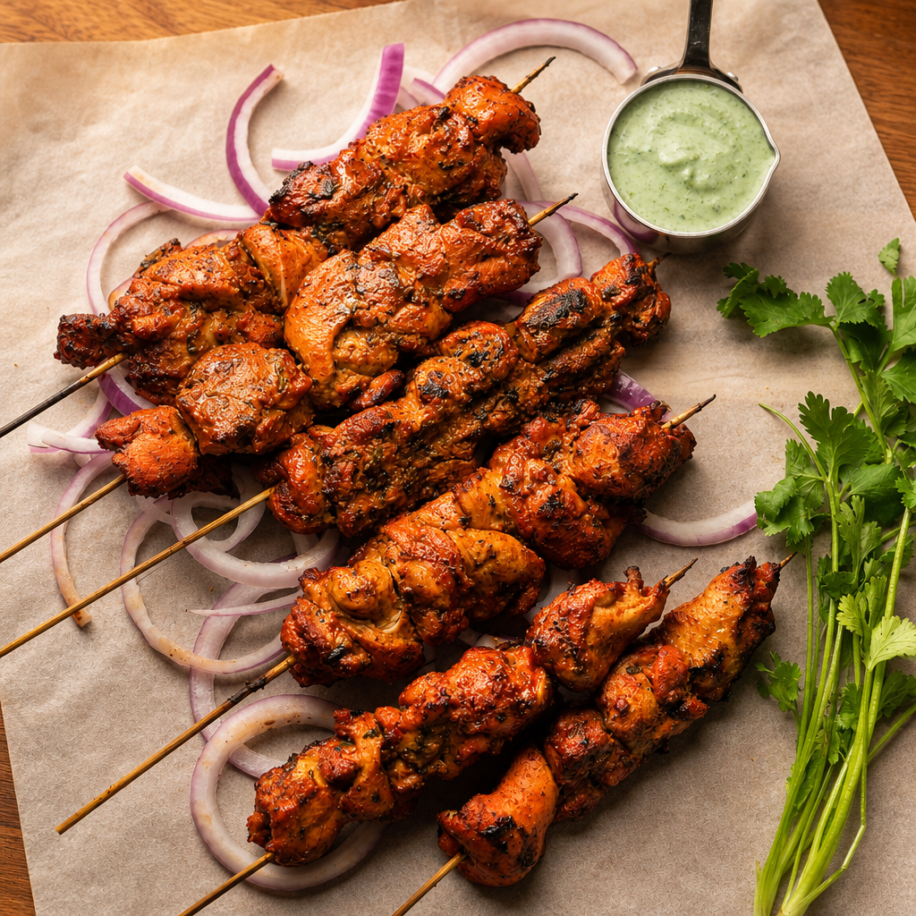 Tikka Masala Skewers (2 skewers).