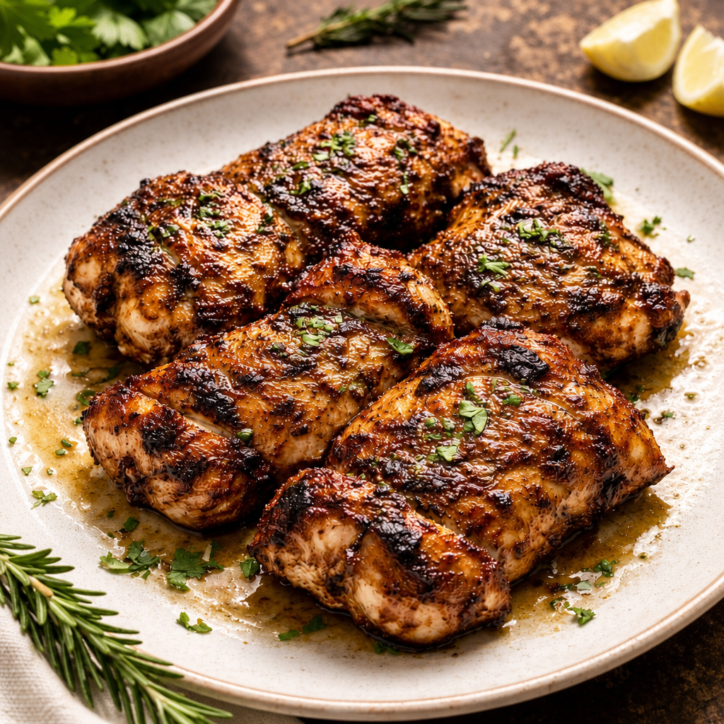 Lebanese Boneless Thighs (4 Pieces).