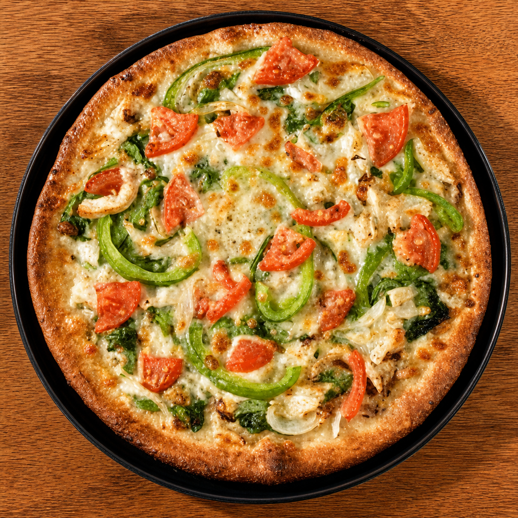 Chicken Spinach Alfredo Pizza