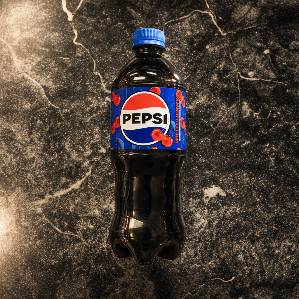 Cherry Pepsi 20oz Bottle.