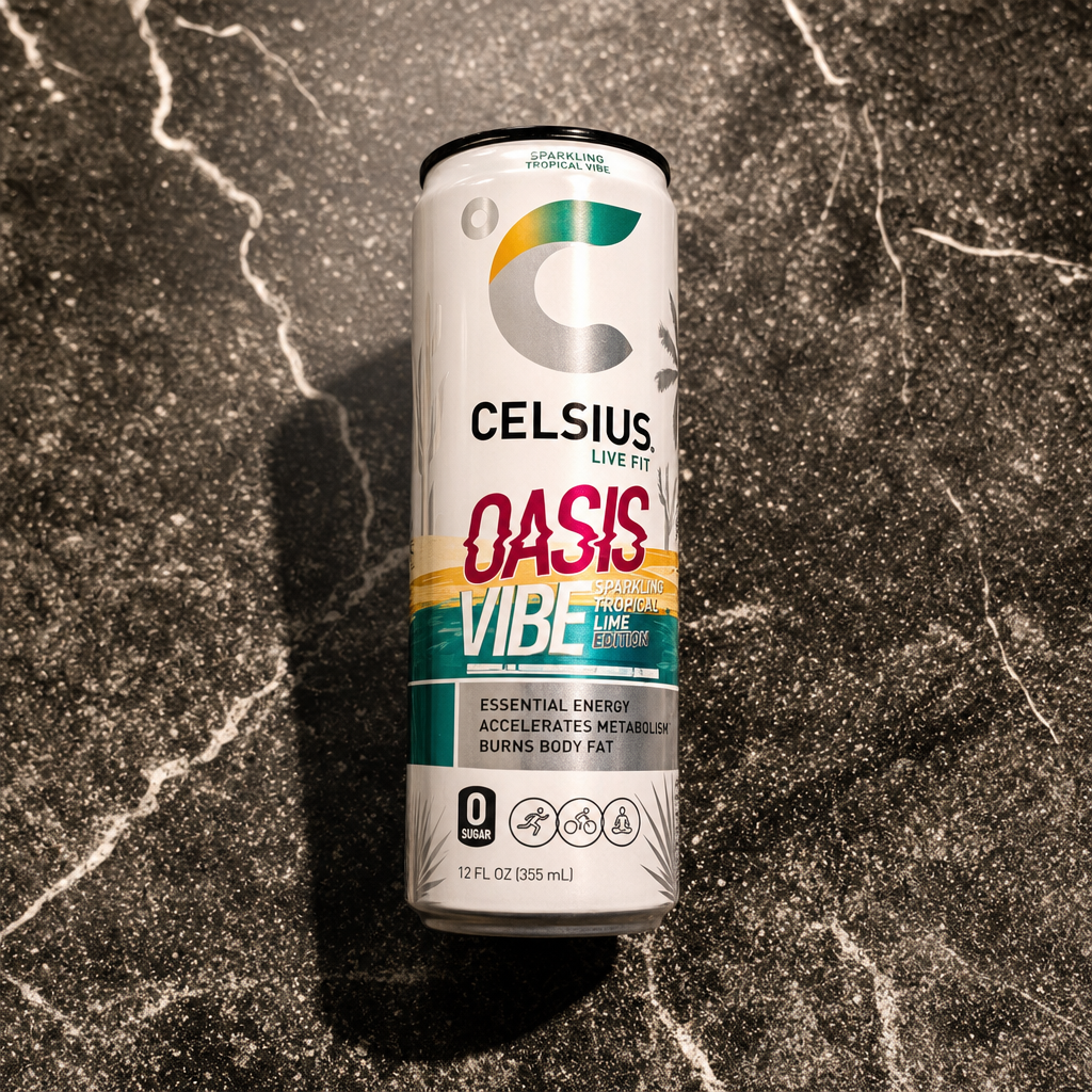Celsius Oasis Vibe Sparkling Prickly Pear Lime 12 Oz.