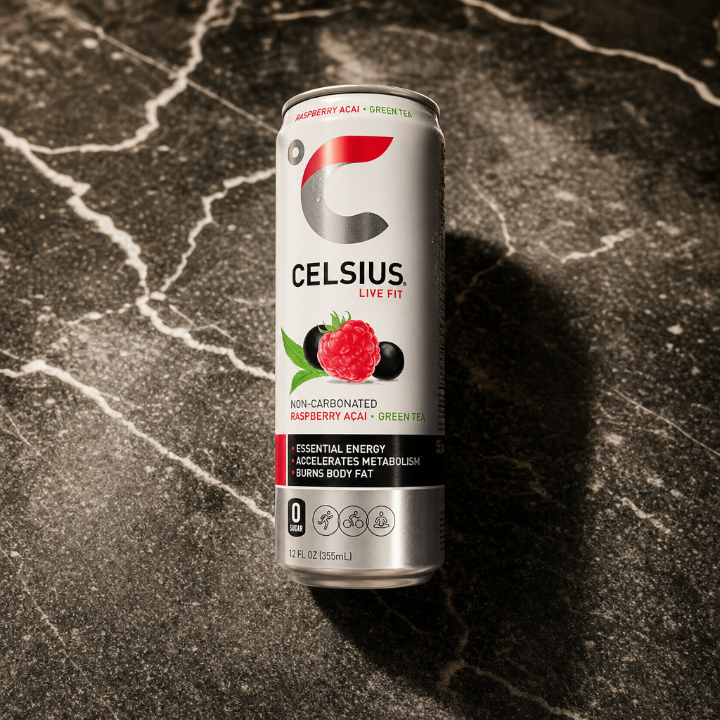 Celsius Raspberry Acai + Green Tea 12 Oz.