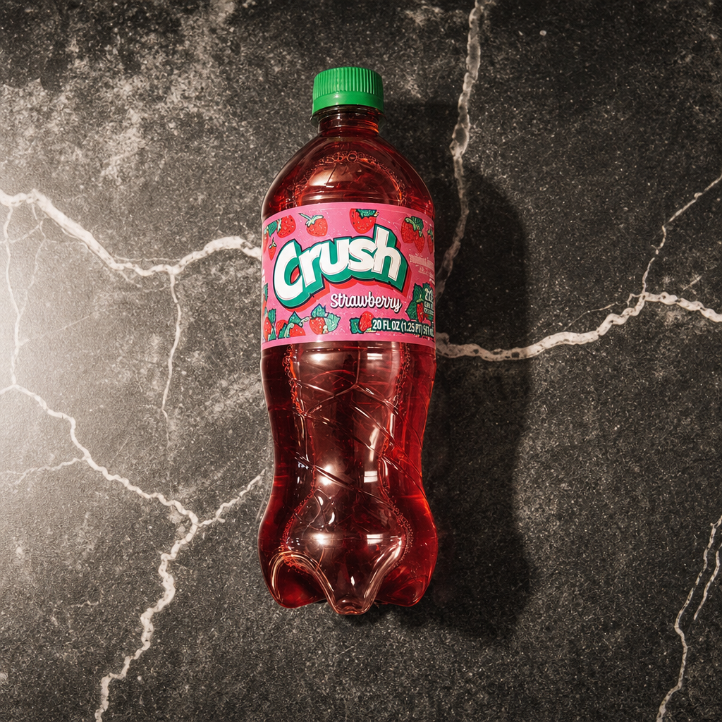 Crush Strawberry 20oz bottle.