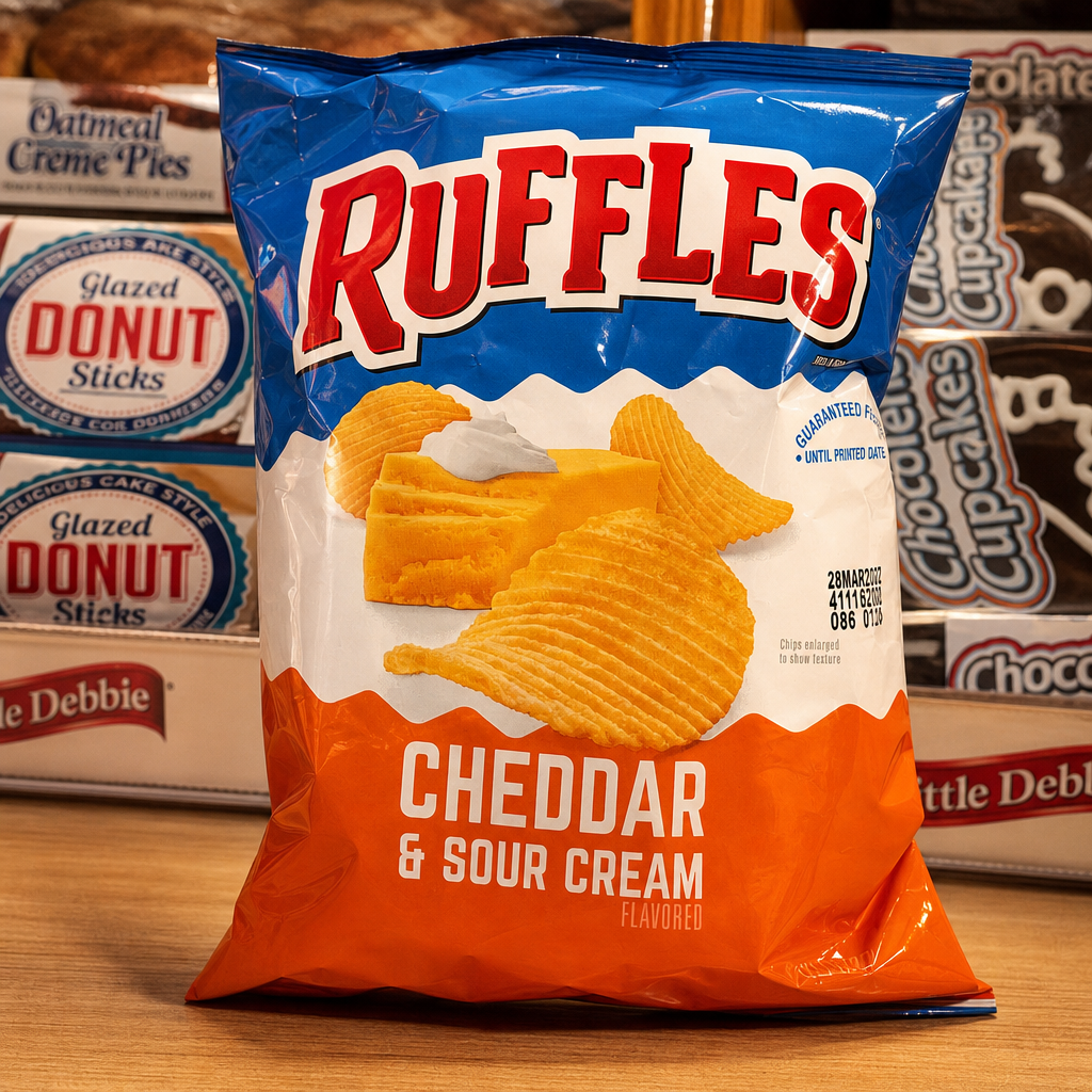 Ruffles Cheddar Sour Cream.