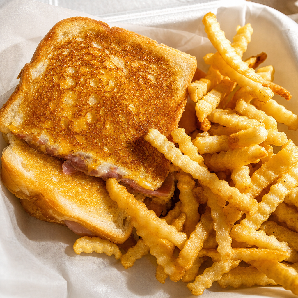 Free Fries with Hot Ham & Cheese.