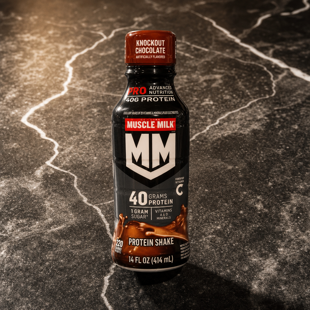 Muscle Milk 40 Grams Protein 1 Gram Sugar Knockout Choc. 14 Oz.