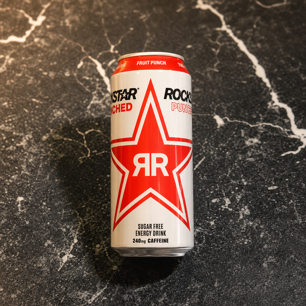 Rockstar Pure Zero Sugar Free 16oz Fruit Punch.