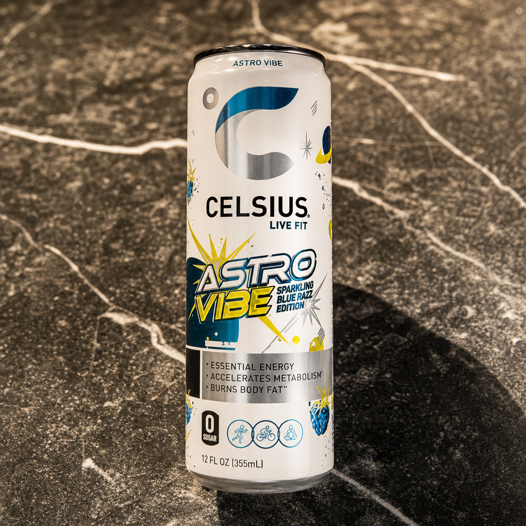 Celsius Astro Vibe Sparkling Blue Razz 12 Oz.