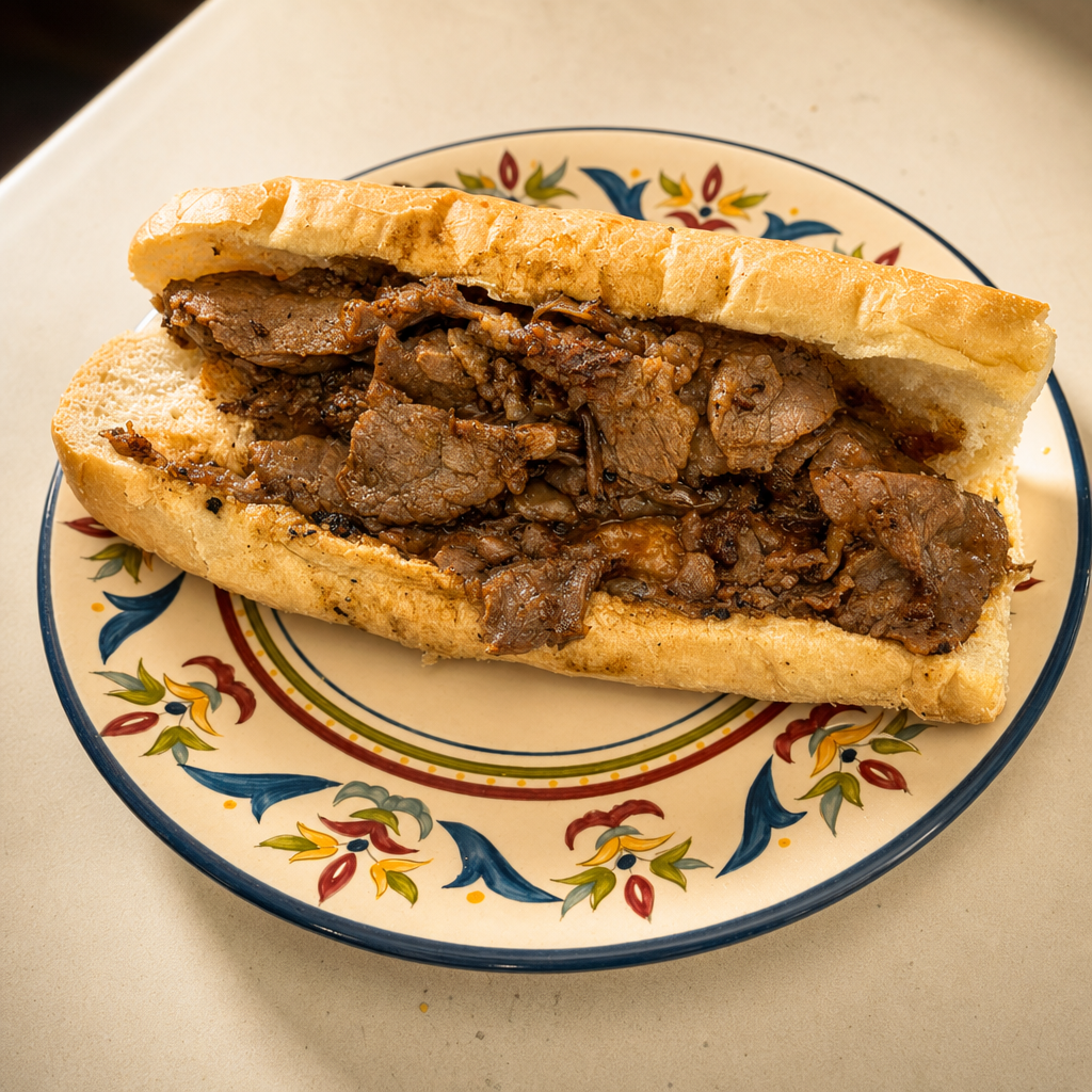 Grilled Roast Beef & Gravy.