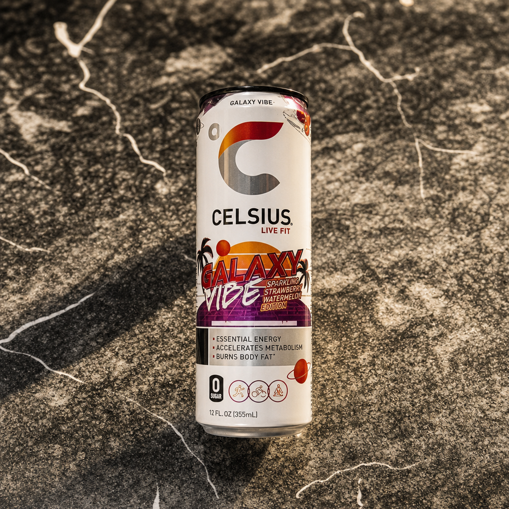 Celsius Galaxy Vibe Sparkling Strawberry Watermelon 12 Oz.