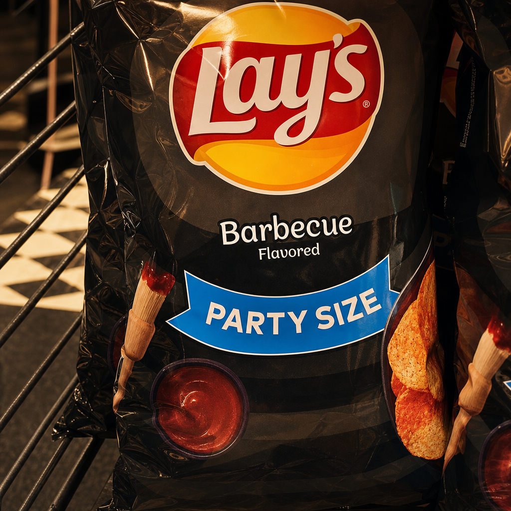 Party Size Lays Barbecue.