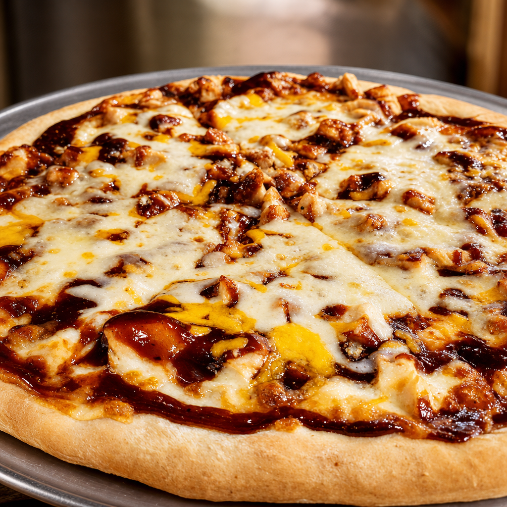 BBQ Chicken Pizza.