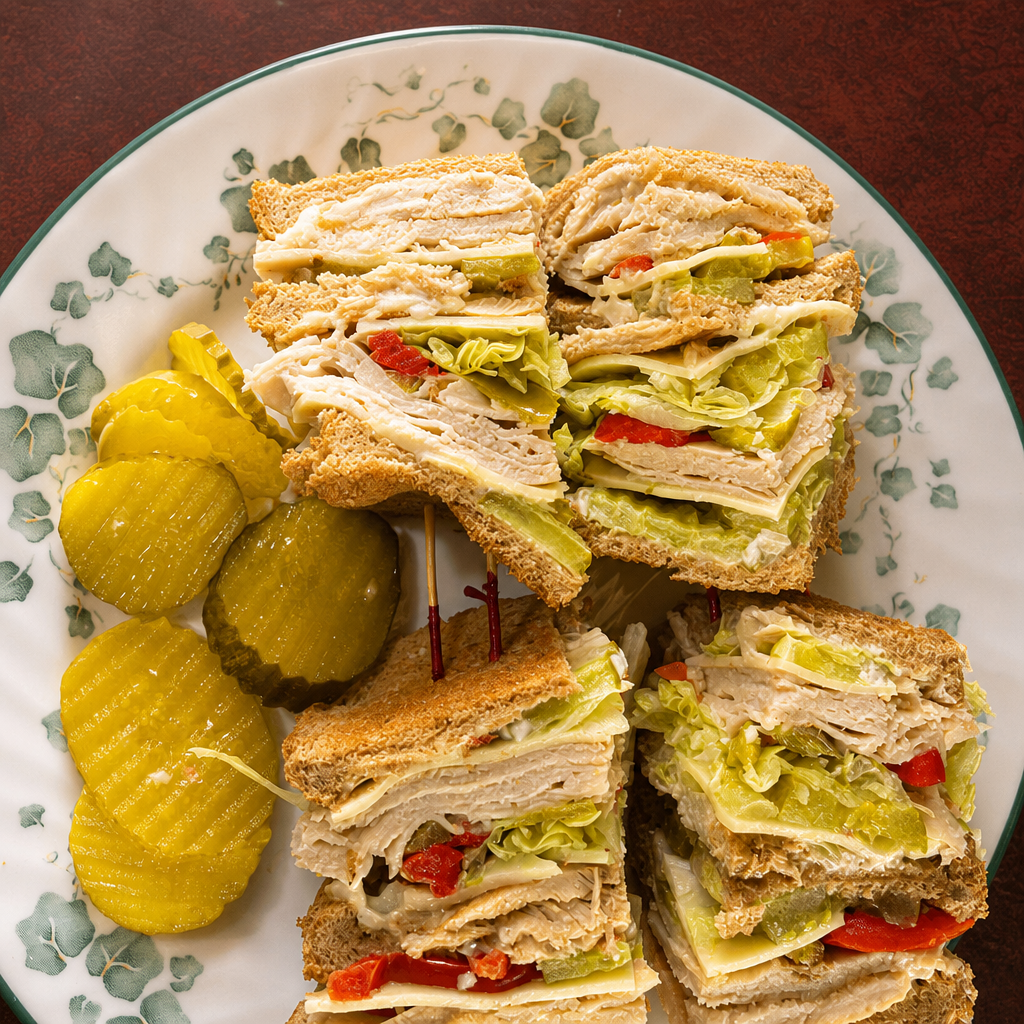 Turkey Club Sandwich.
