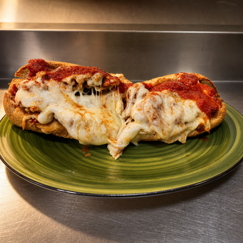 Sausage Parmigiana Hot Sub.