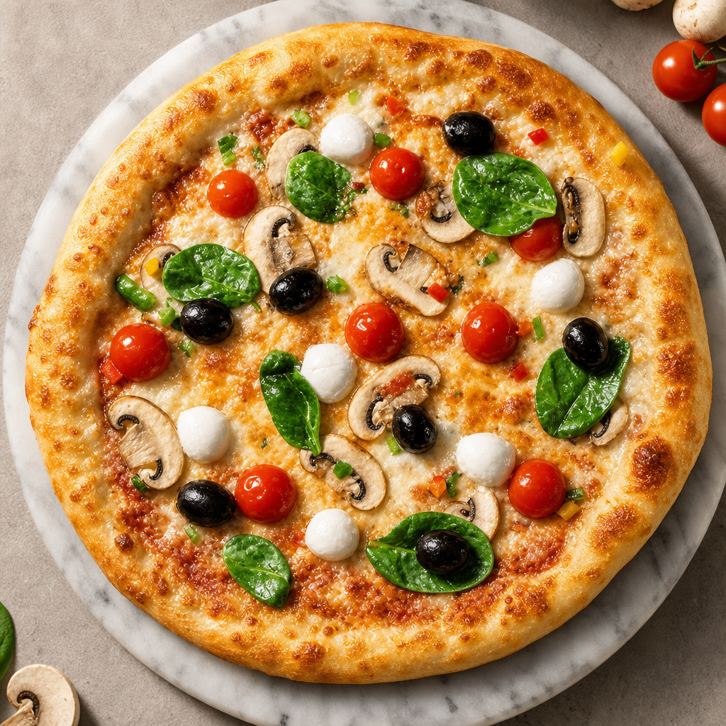 Mediterranean White Pizza.