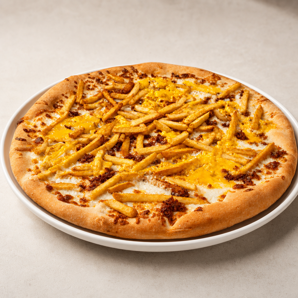 Mega Fries Pizza.