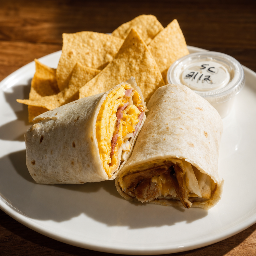 Breakfast Burrito with Chips