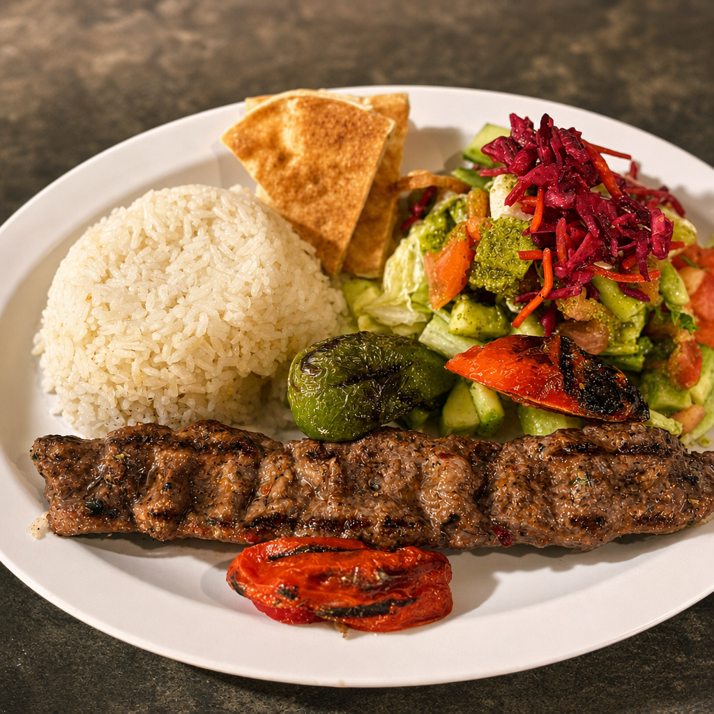 Adana Kebab Plate.